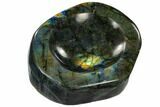 Polished, Flashy Labradorite Bowl - Madagascar #117248-2
